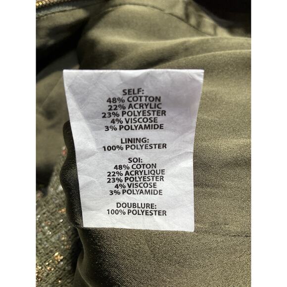 Ramy Brook 'Shane' Green Cotton Metallic Tweed Mini Dress Size 6 - Picture 5 of 5